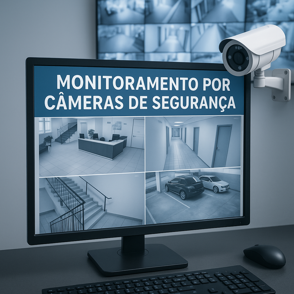 Instalação de monitoramento por câmeras de segurança