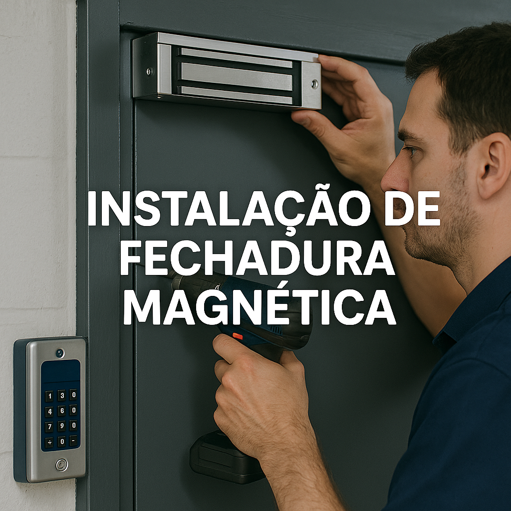 Fechadura magnética com controle remoto