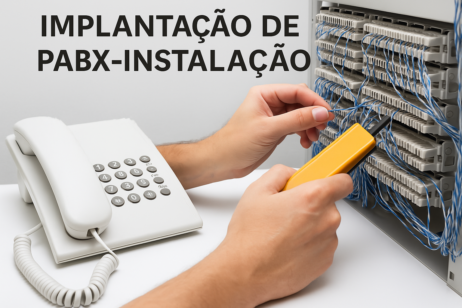 Equipe especializada em instalação de PABX