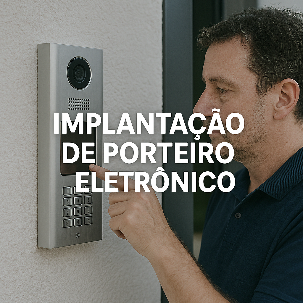 Instalação de porteiro eletrônico com vídeo e áudio